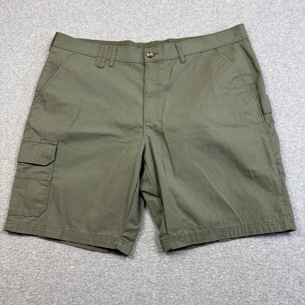 Brahma Utility Cargo Shorts Mens 42 Green Artichoke‎ Ripstop Work Hike Relaxed